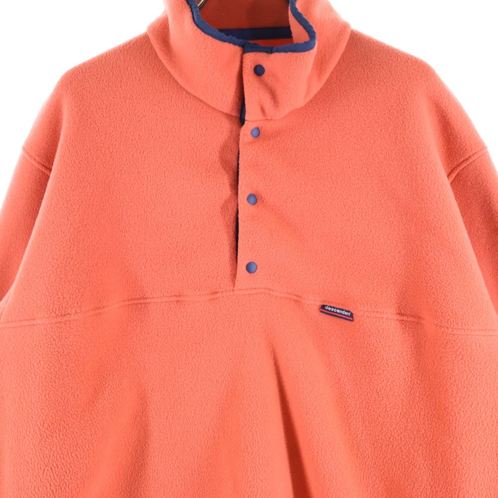 DESCENDANT(ディセンダント) 23AW HUMMING FLEECE PULLOVER ハミング フリース プルオーバー スナップT ジャケット オレンジ 232ATDS-CSM36