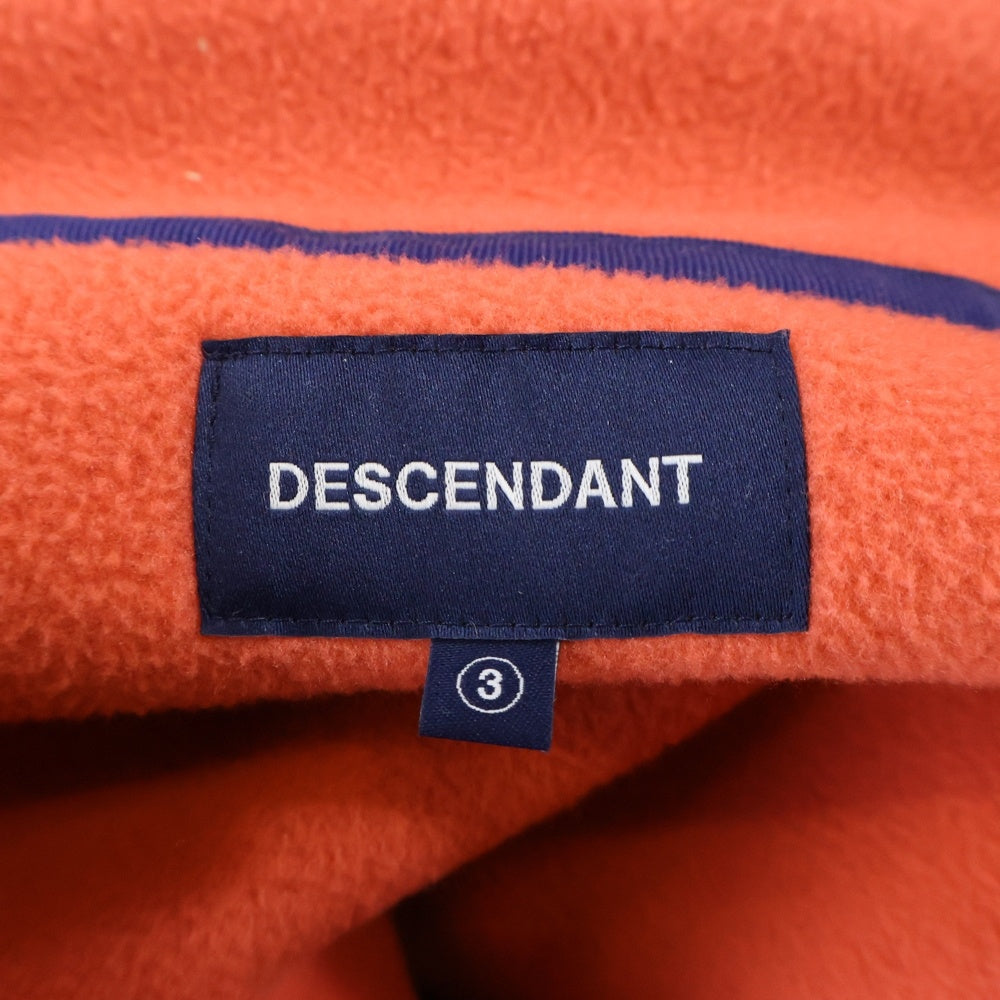 DESCENDANT(ディセンダント) 23AW HUMMING FLEECE PULLOVER ハミング フリース プルオーバー スナップT ジャケット オレンジ 232ATDS-CSM36