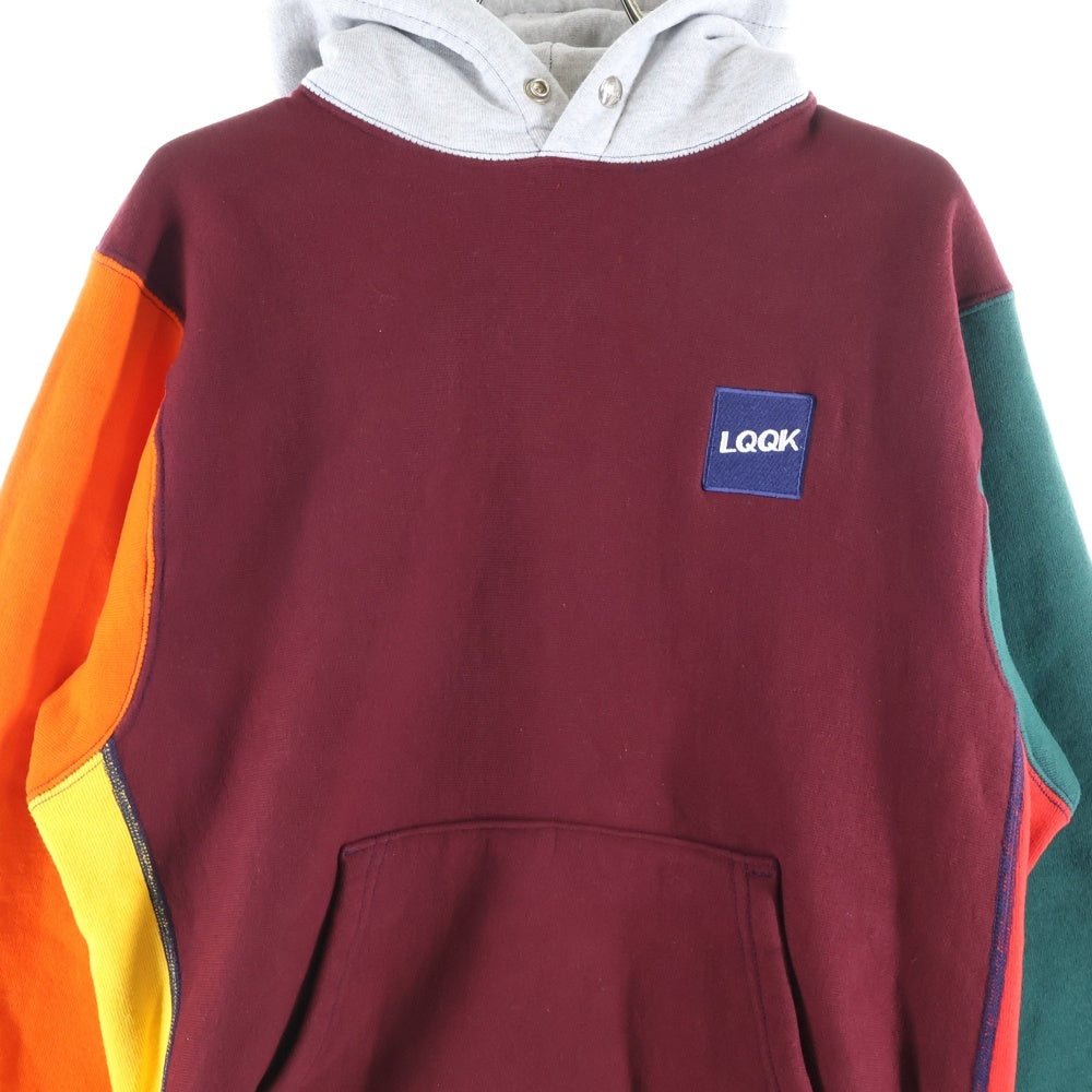 LQQK STUDIO(ルックスタジオ) ロゴワッペン プルオーバーパーカー マルチカラー