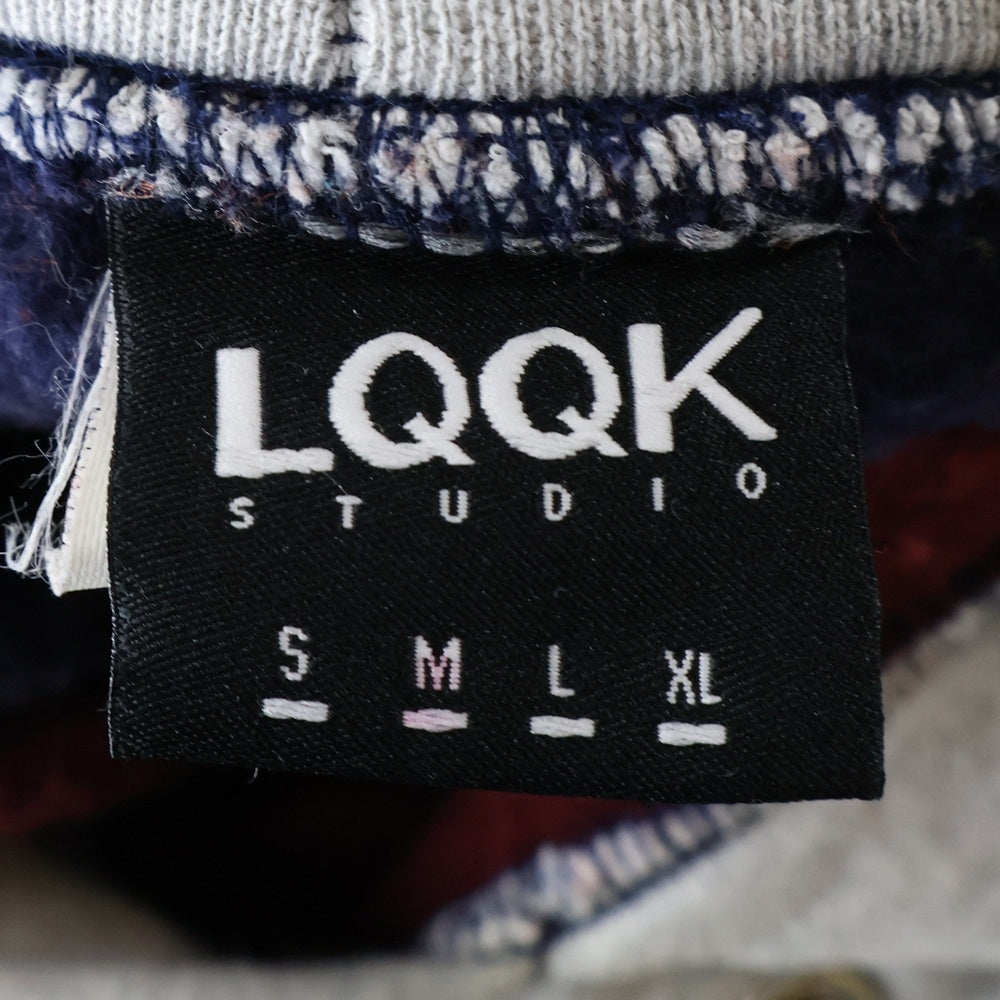 LQQK STUDIO(ルックスタジオ) ロゴワッペン プルオーバーパーカー マルチカラー