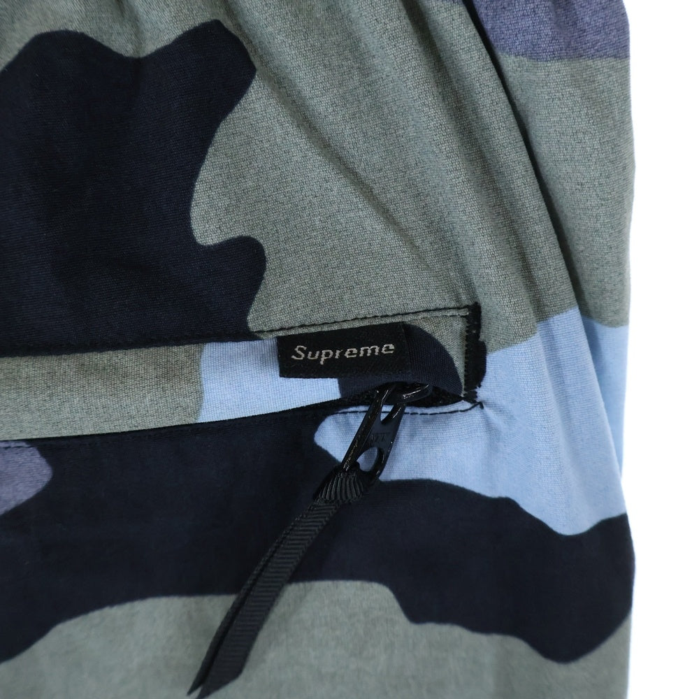 SUPREME(シュプリーム) 18SS Warm Up Pant Blue Camo ウォームアップ カモ柄 ナイロンパンツ ブルー/グレー