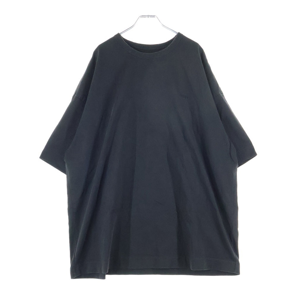 juun.j(ジュン ジェイ) x KIM KEEVER PIGMENT DYED FLOWER GRAPHIC NEW OVER FIT T-SHIRTS ロゴプリント オーバーサイズ クルーネック半袖 Tシャツ ブラック JC5442P543