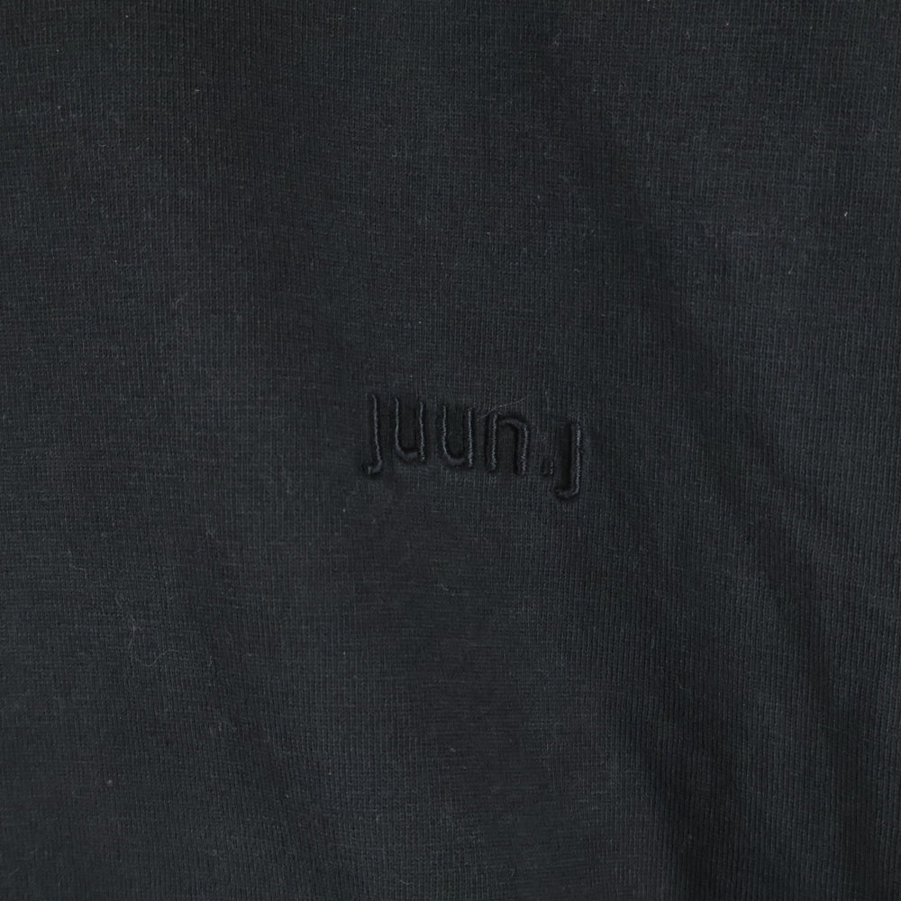 juun.j(ジュン ジェイ) x KIM KEEVER PIGMENT DYED FLOWER GRAPHIC NEW OVER FIT T-SHIRTS ロゴプリント オーバーサイズ クルーネック半袖 Tシャツ ブラック JC5442P543