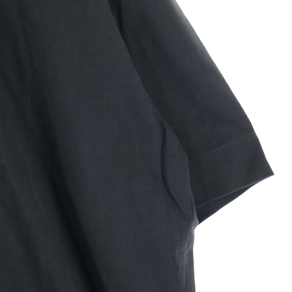 juun.j(ジュン ジェイ) x KIM KEEVER PIGMENT DYED FLOWER GRAPHIC NEW OVER FIT T-SHIRTS ロゴプリント オーバーサイズ クルーネック半袖 Tシャツ ブラック JC5442P543