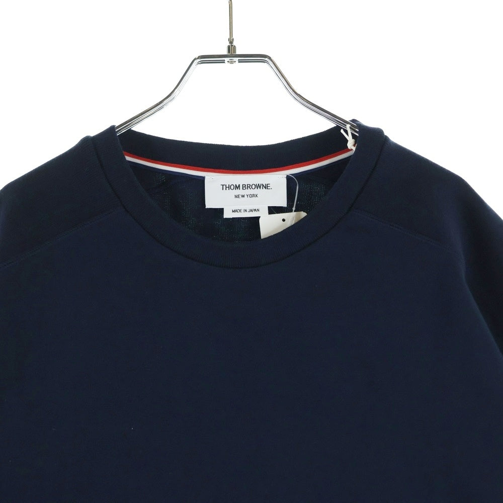 THOM BROWNE(トムブラウン) 4BAR アームライン クルーネック半袖Tシャツ ネイビー MJS246A-07323