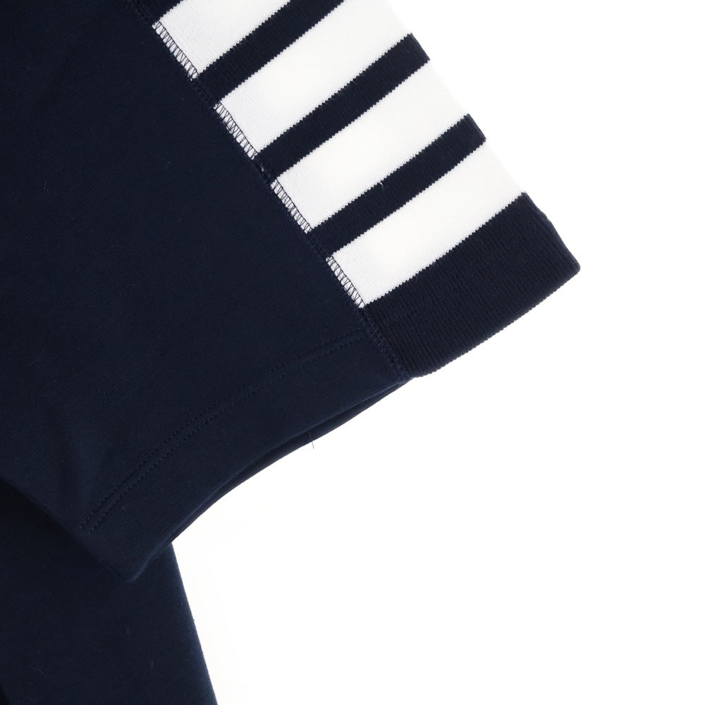 THOM BROWNE(トムブラウン) 4BAR アームライン クルーネック半袖Tシャツ ネイビー MJS246A-07323