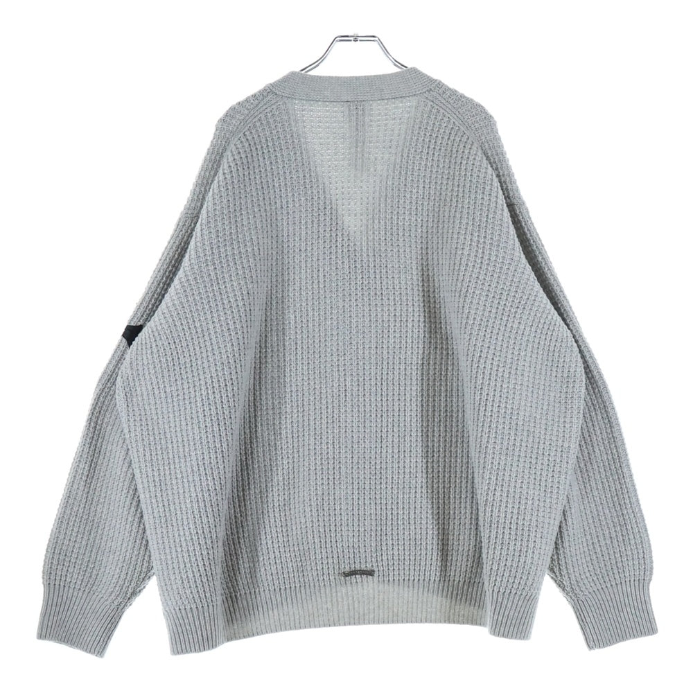 CHROME HEARTS(クロムハーツ) HIT & RUN CARDIGAN カシミア レザークロスパッチ カーディガン グレー