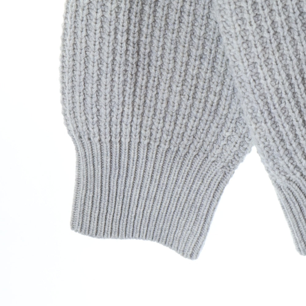 CHROME HEARTS(クロムハーツ) HIT & RUN CARDIGAN カシミア レザークロスパッチ カーディガン グレー