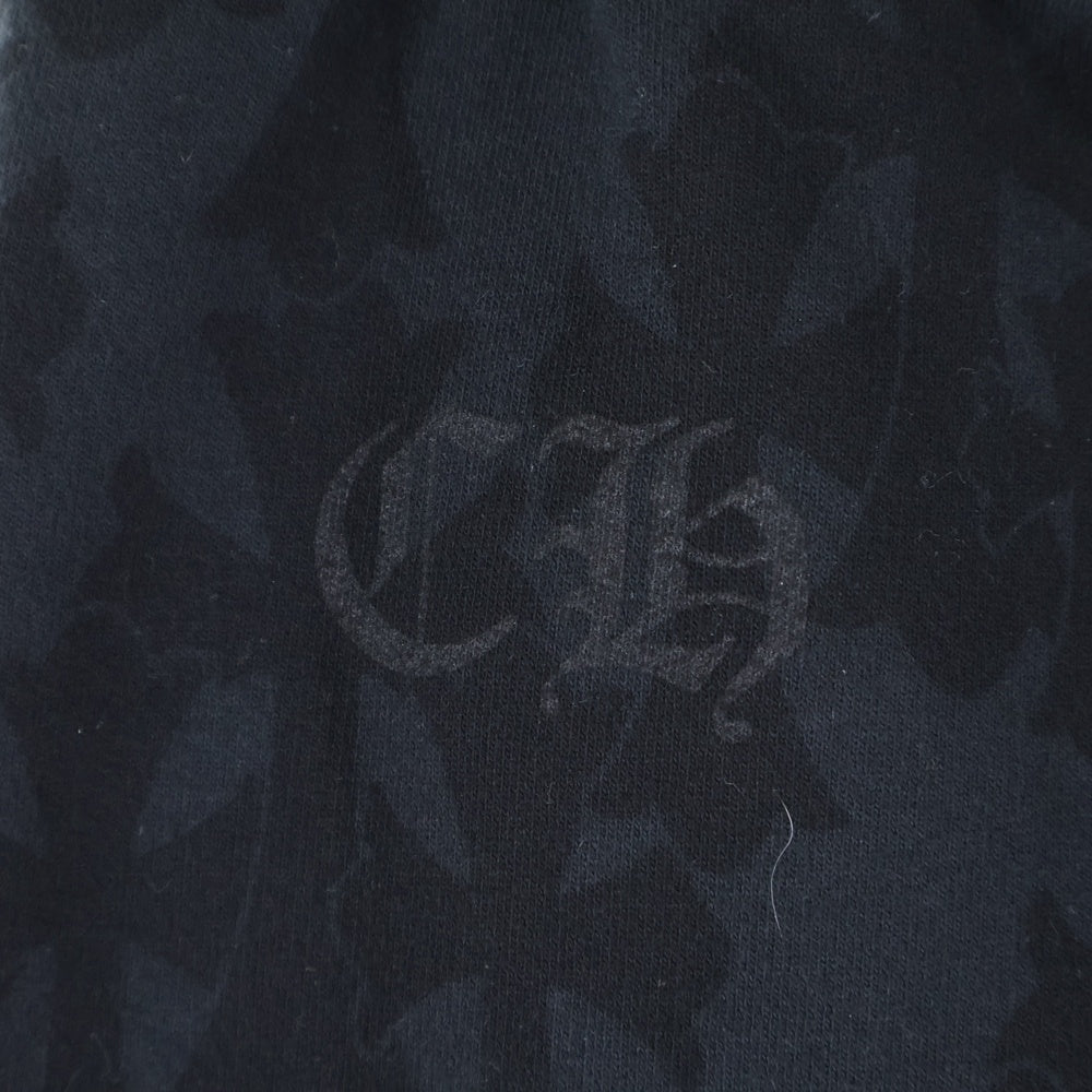 CHROME HEARTS(クロムハーツ) Graveyard Cemetery Cross Half Pants グレイブヤード スウェットハーフパンツ ブラック