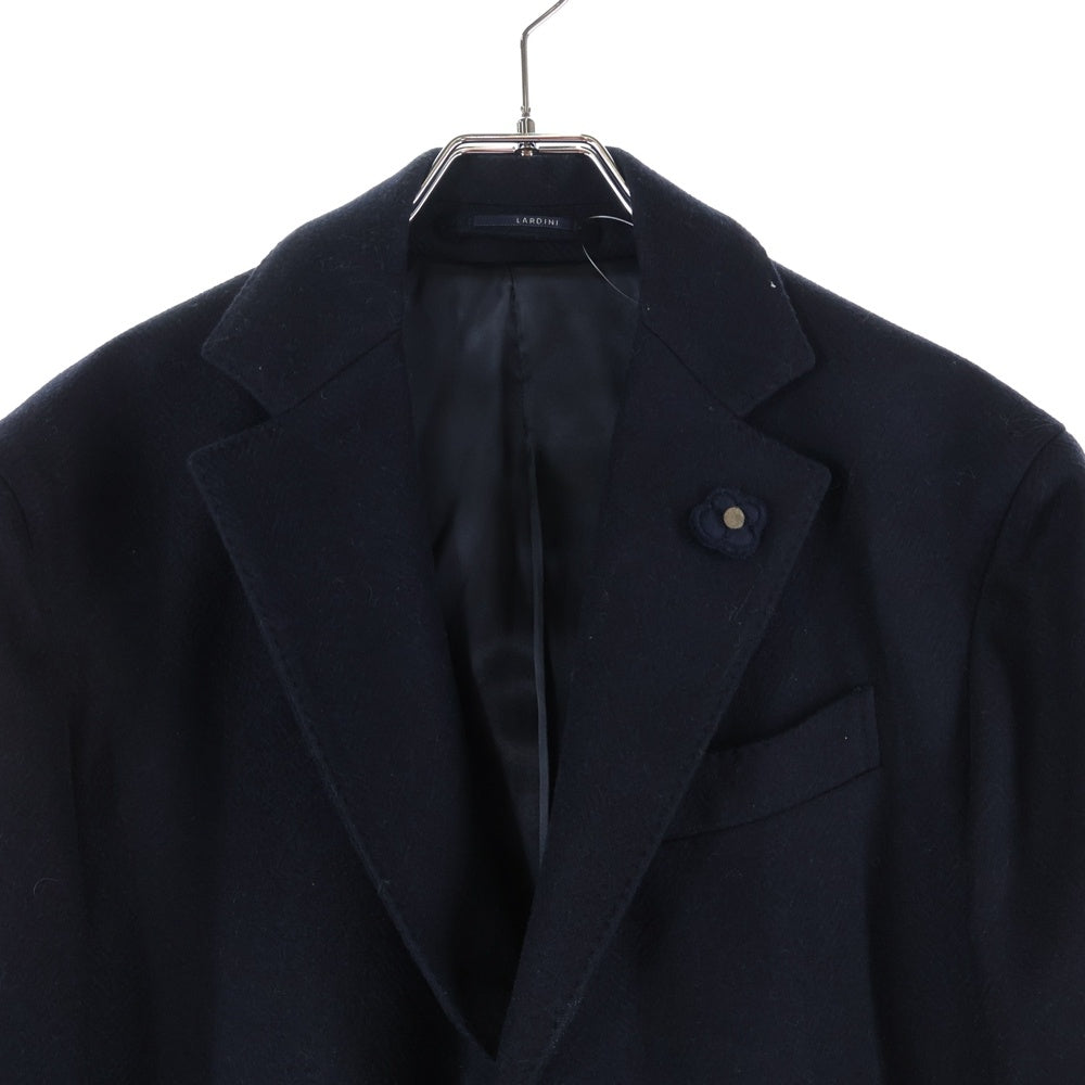 LARDINI(ラルディーニ) 3釦段返り ウール ロングチャスターコート C0613 ブラック