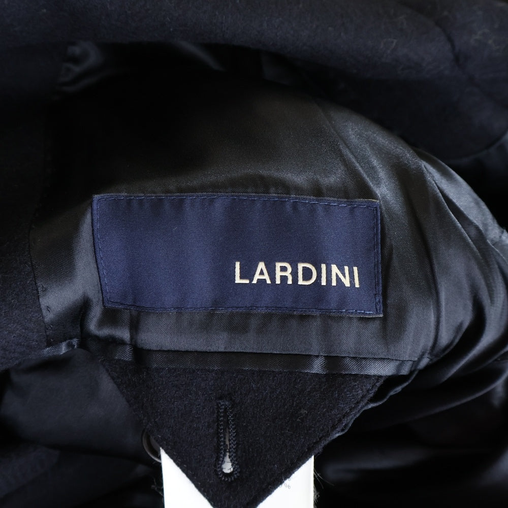 LARDINI(ラルディーニ) 3釦段返り ウール ロングチャスターコート C0613 ブラック