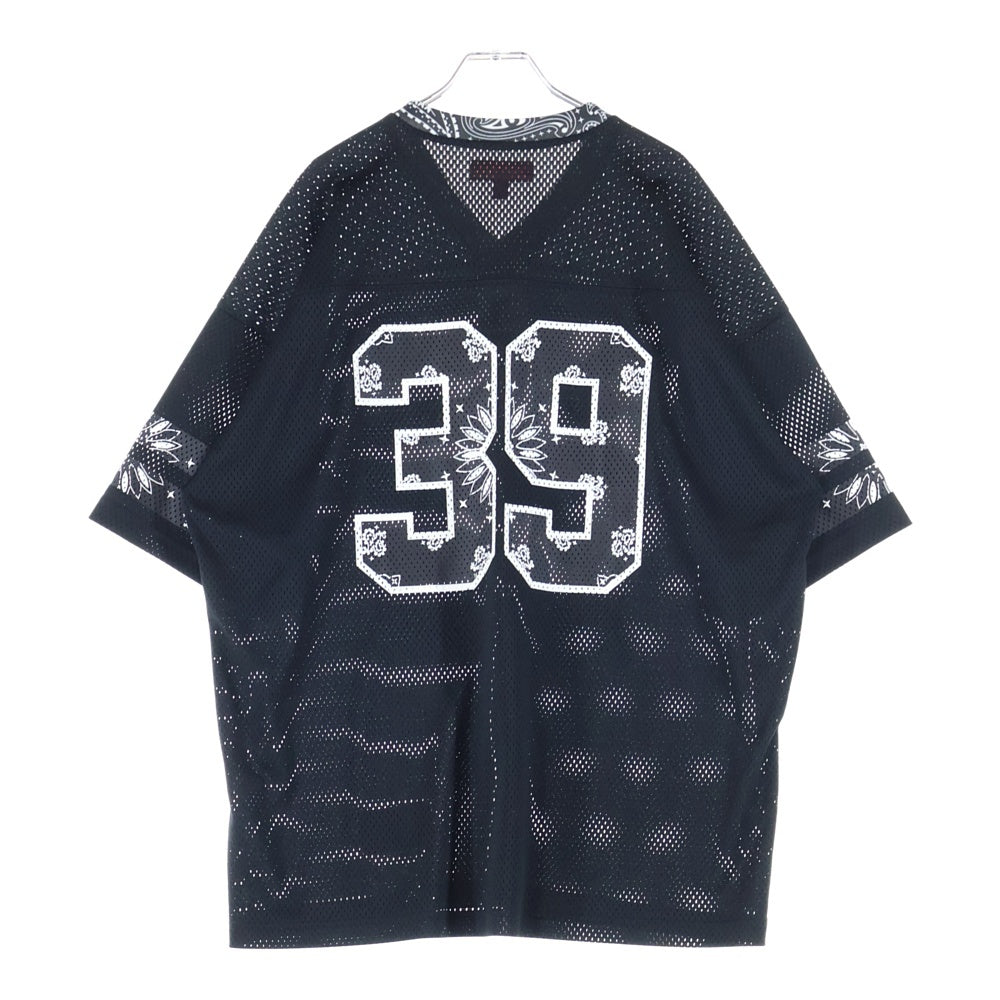 SUPREME(シュプリーム) 25SS Bandana Football Jersey バンダナ フットボール ジャージ メッシュ 半袖Tシャツ ブラック