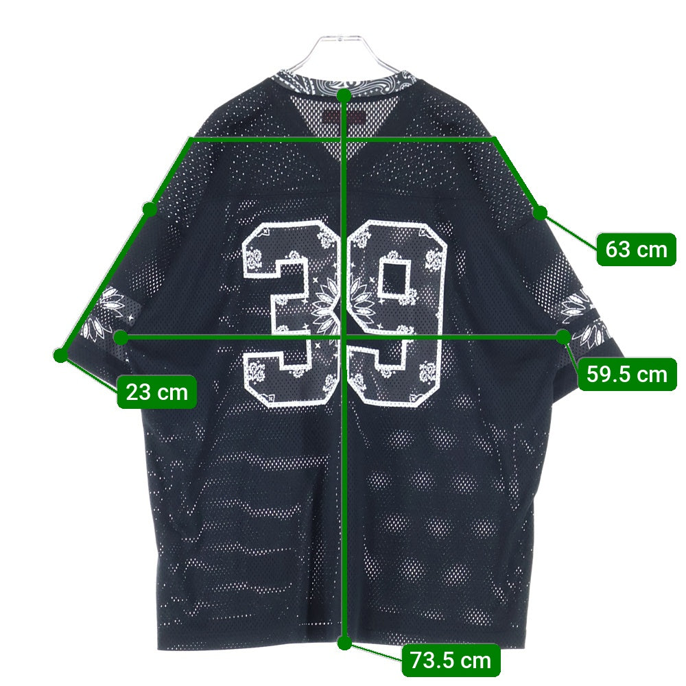 SUPREME(シュプリーム) 25SS Bandana Football Jersey バンダナ フットボール ジャージ メッシュ 半袖Tシャツ ブラック