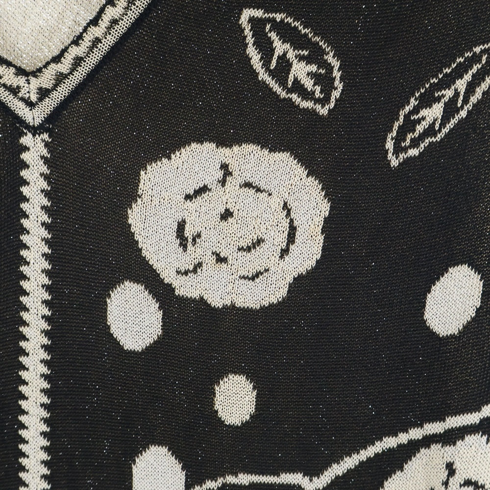 CHANEL(シャネル) フローラル柄 ニットベスト P19106 ブラック レディース