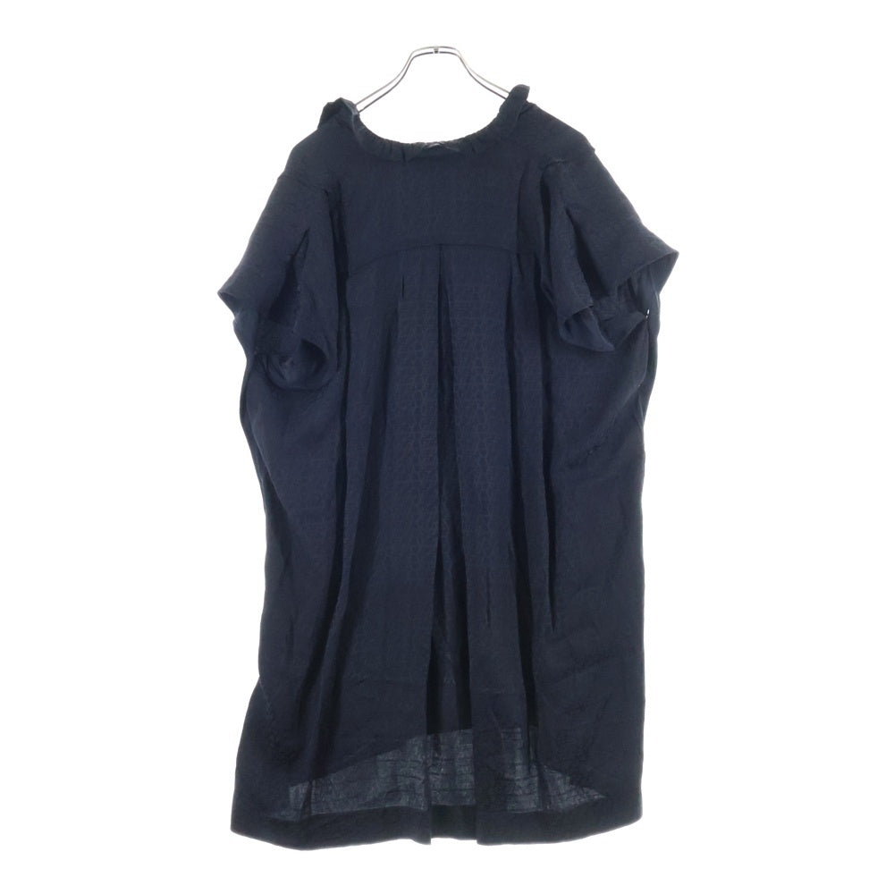 LOUIS VUITTON(ルイヴィトン) LVロゴ総柄 シルク ワンピース ブラウス ブラック レディース