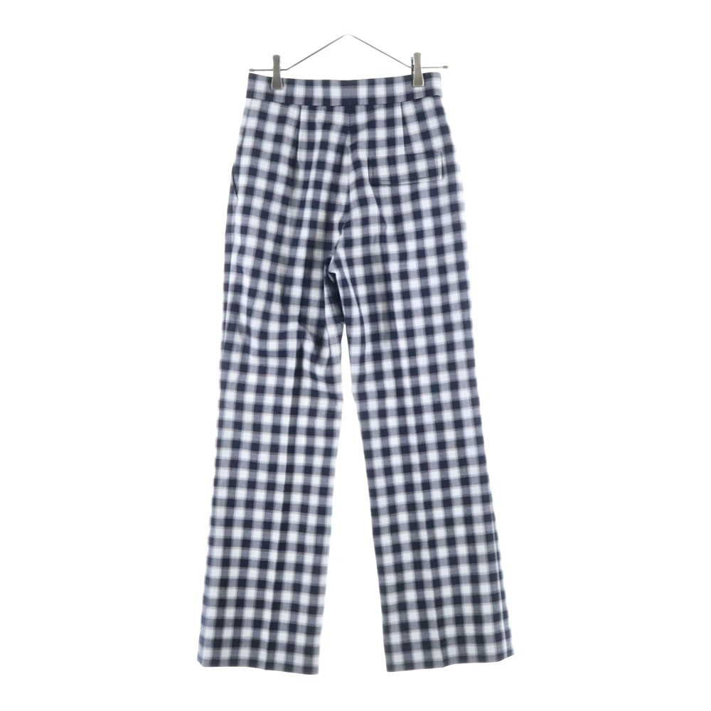 LOUIS VUITTON(ルイヴィトン) 23AW モノグラム ヴィシーチェック スラックスパンツ RW232W 012 FPPA23 ホワイト/ネイビー レディース