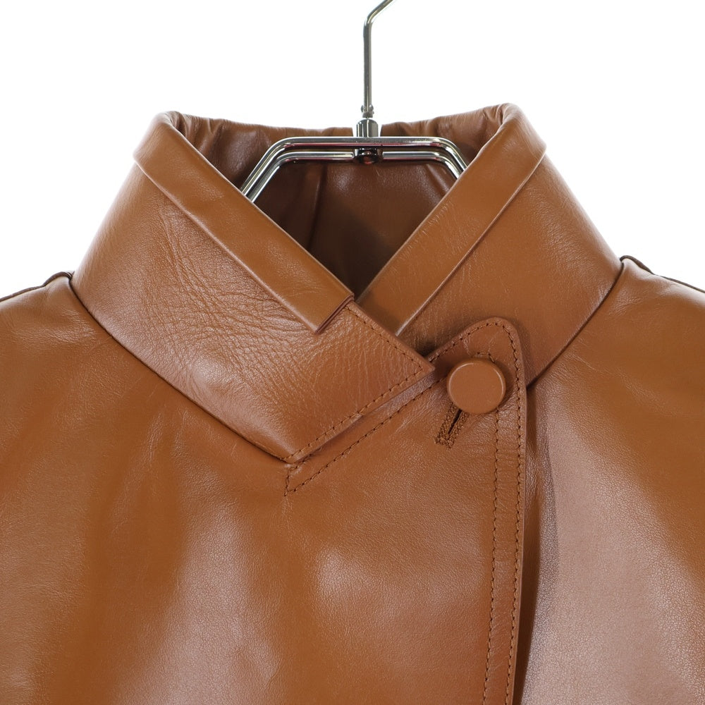 FENDI(フェンディ) 20SS Cropped Leather Jacket クロップドレザージャケット レディースレザージャケット FPJ930 ALBW ブラウン