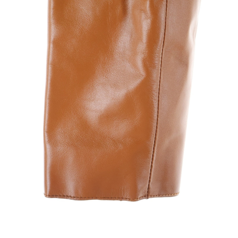 FENDI(フェンディ) 20SS Cropped Leather Jacket クロップドレザージャケット レディースレザージャケット FPJ930 ALBW ブラウン