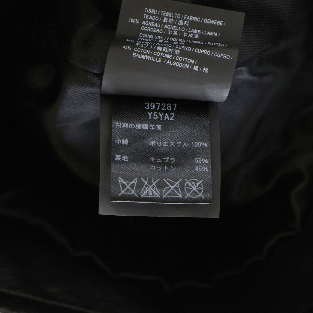 SAINT LAURENT PARIS(サンローランパリ) エディ期 L01 ラムレザー ダブルライダースジャケット 397287 Y5YA2 レディース ブラック