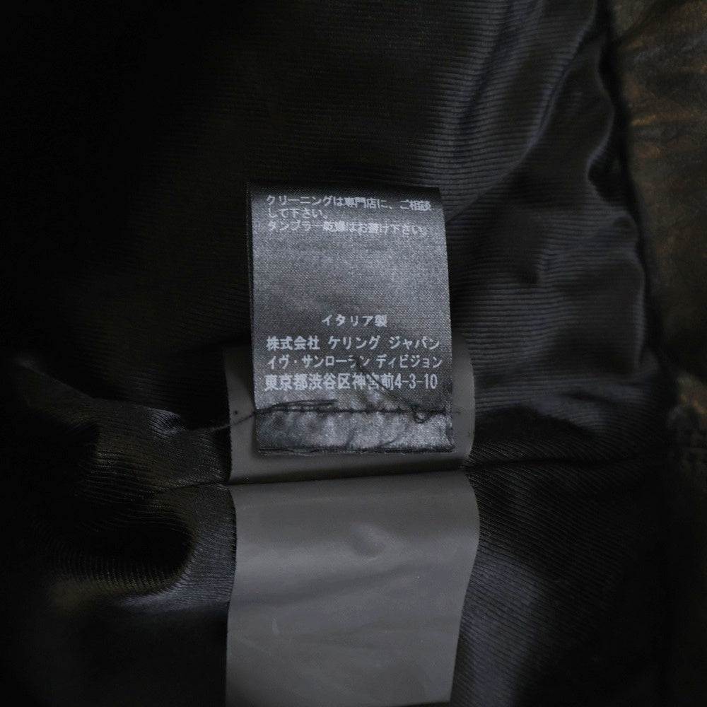 SAINT LAURENT PARIS(サンローランパリ) エディ期 L01 ラムレザー ダブルライダースジャケット 397287 Y5YA2 レディース ブラック