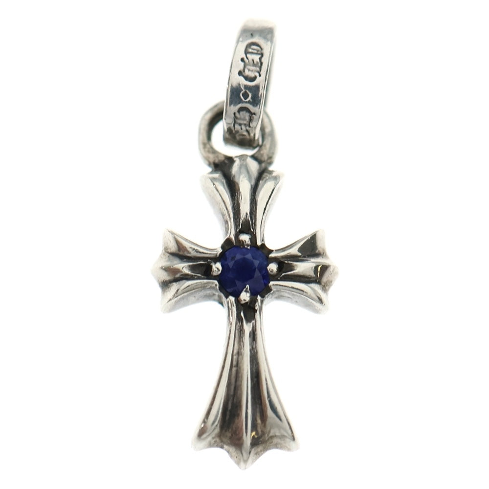 CHROME HEARTS(クロムハーツ) CRS BBYFAT SAP B ベイビーファット 1ブルーサファイア チャーム シルバーネックレストップ
