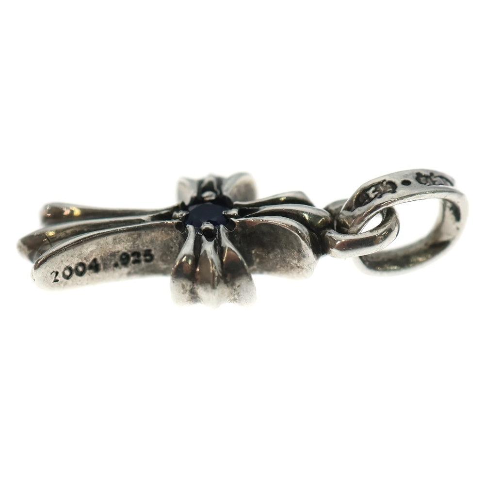 CHROME HEARTS(クロムハーツ) CRS BBYFAT SAP B ベイビーファット 1ブルーサファイア チャーム シルバーネックレストップ