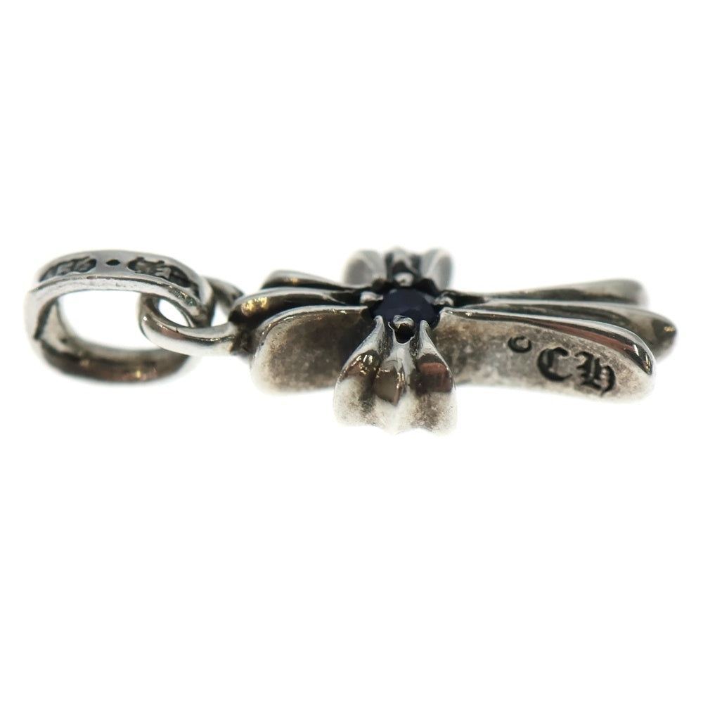 CHROME HEARTS(クロムハーツ) CRS BBYFAT SAP B ベイビーファット 1ブルーサファイア チャーム シルバーネックレストップ
