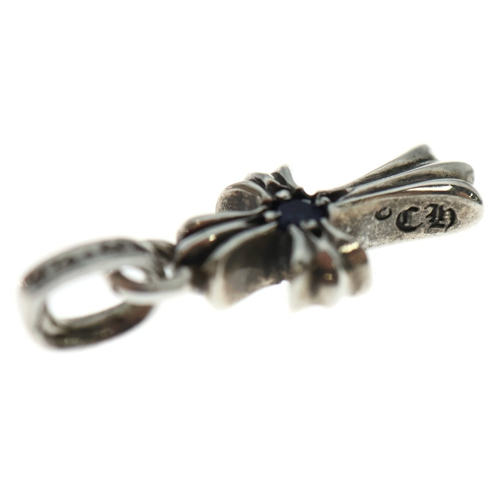 CHROME HEARTS(クロムハーツ) CRS BBYFAT SAP B ベイビーファット 1ブルーサファイア チャーム シルバーネックレストップ