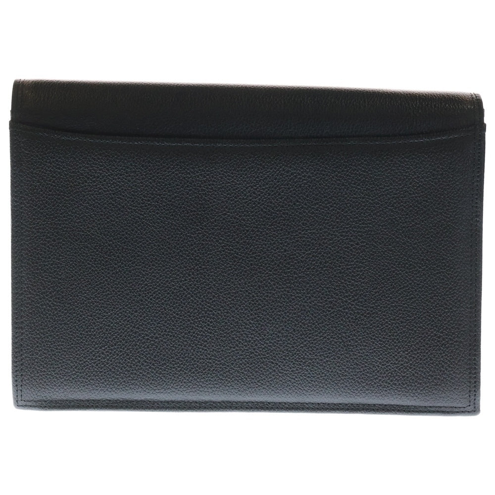 YVES SAINT LAURENT(イヴサンローラン) Clutch Back ロゴプレート クラッチバッグ ブラック