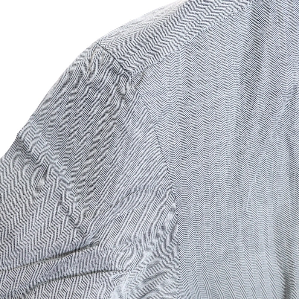 VALENTINO(ヴァレンティノ) クレリック 襟切り替え 長袖シャツ グレー