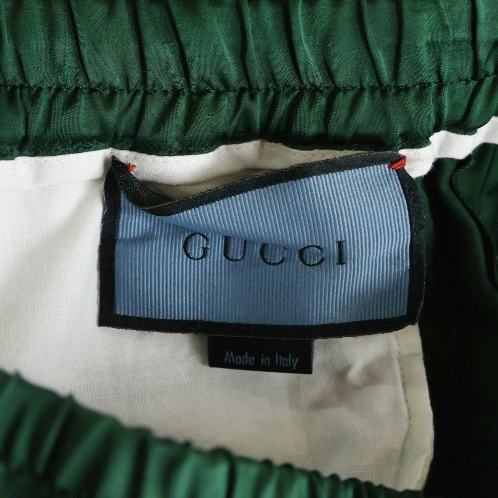 GUCCI(グッチ) サイドライン シルク リラックスイージーパンツ 613019 ZADOW グリーン