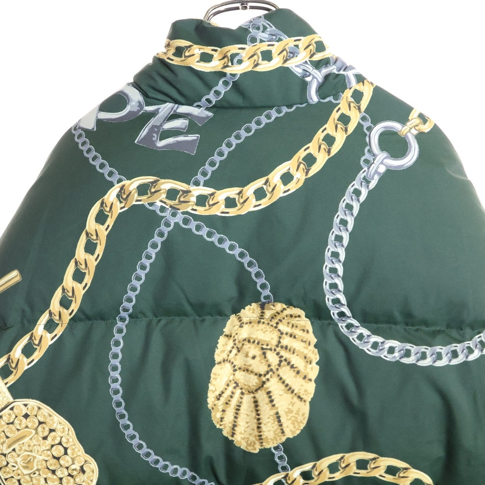 A BATHING APE(アベイシングエイプ) JEWELS SHARK 総柄 ジップアップ ダウンジャケット 001DNJ801002M グリーン