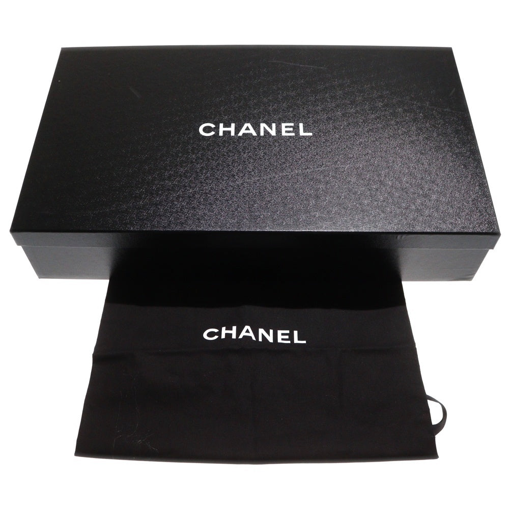 CHANEL(シャネル) ココマーク サイドジップ オールレザー ロングブーツ ブラック G38020 レディース