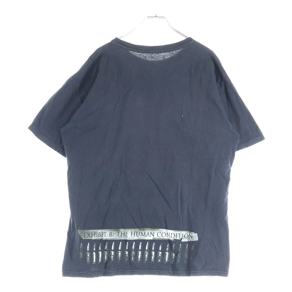 NO BRAND(ノーブランド) 10s EXODUS エクソダス プリント クルーネック半袖Tシャツ ブラック