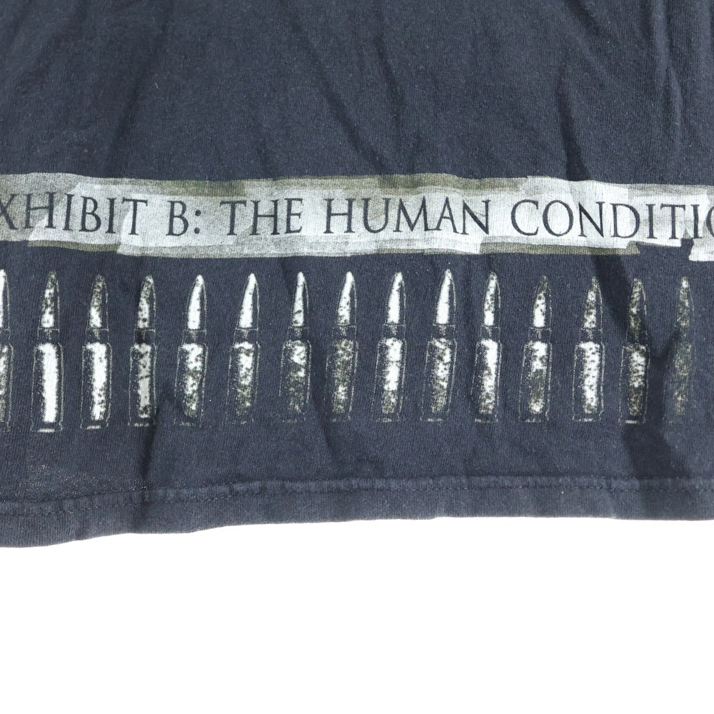 NO BRAND(ノーブランド) 10s EXODUS エクソダス プリント クルーネック半袖Tシャツ ブラック