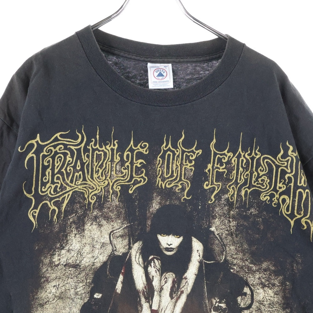 VINTAGE(ヴィンテージ) 00s CRADLE OF FILTH CRUELTY AND THE BEAST クレイドルオブフィルス 両面プリント クルーネック半袖Tシャツ ブラック