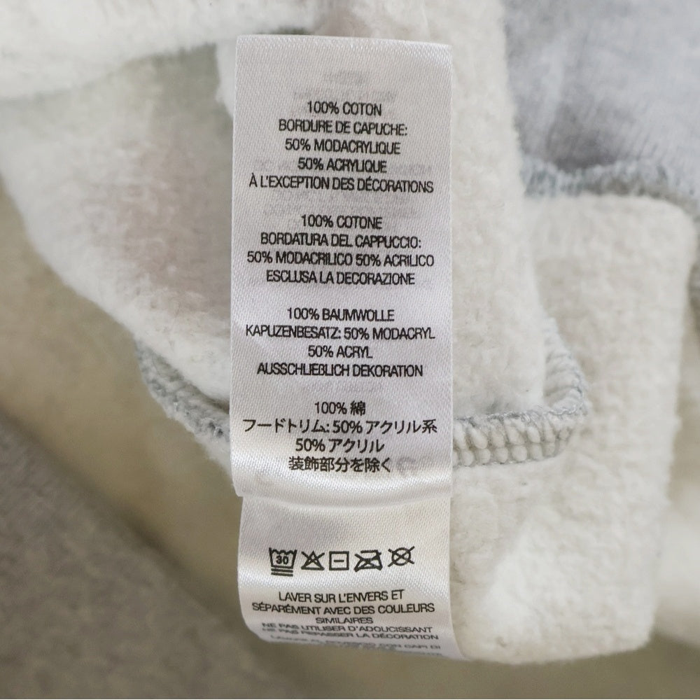 SUPREME(シュプリーム) 21AW Leopard Trim Hooded Sweatshirt レオパードフーディ フロントロゴ プルオーバーパーカー グレー