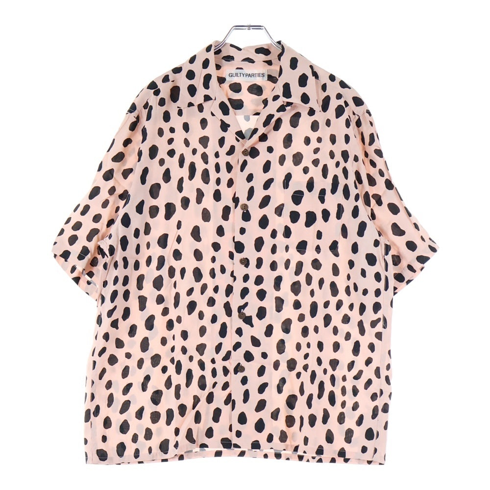 WACKO MARIA(ワコマリア) 24SS HAWAIIAN SHIRT アニマル柄 半袖シャツ 24SS-WMS-HI02 ピンク