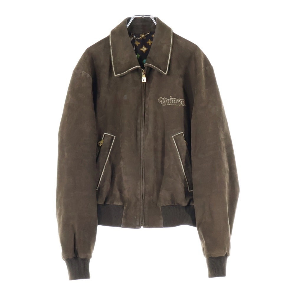 LOUIS VUITTON(ルイヴィトン) 24AW Jaqueta De Suede de Vitelo Bordada 刺繍カーフスキンスエードジャケット ブラウン 1AFPWI