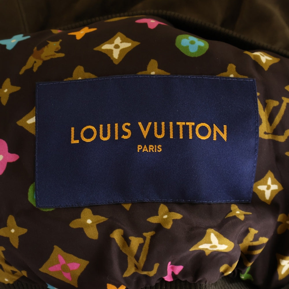 LOUIS VUITTON(ルイヴィトン) 24AW Jaqueta De Suede de Vitelo Bordada 刺繍カーフスキンスエードジャケット ブラウン 1AFPWI