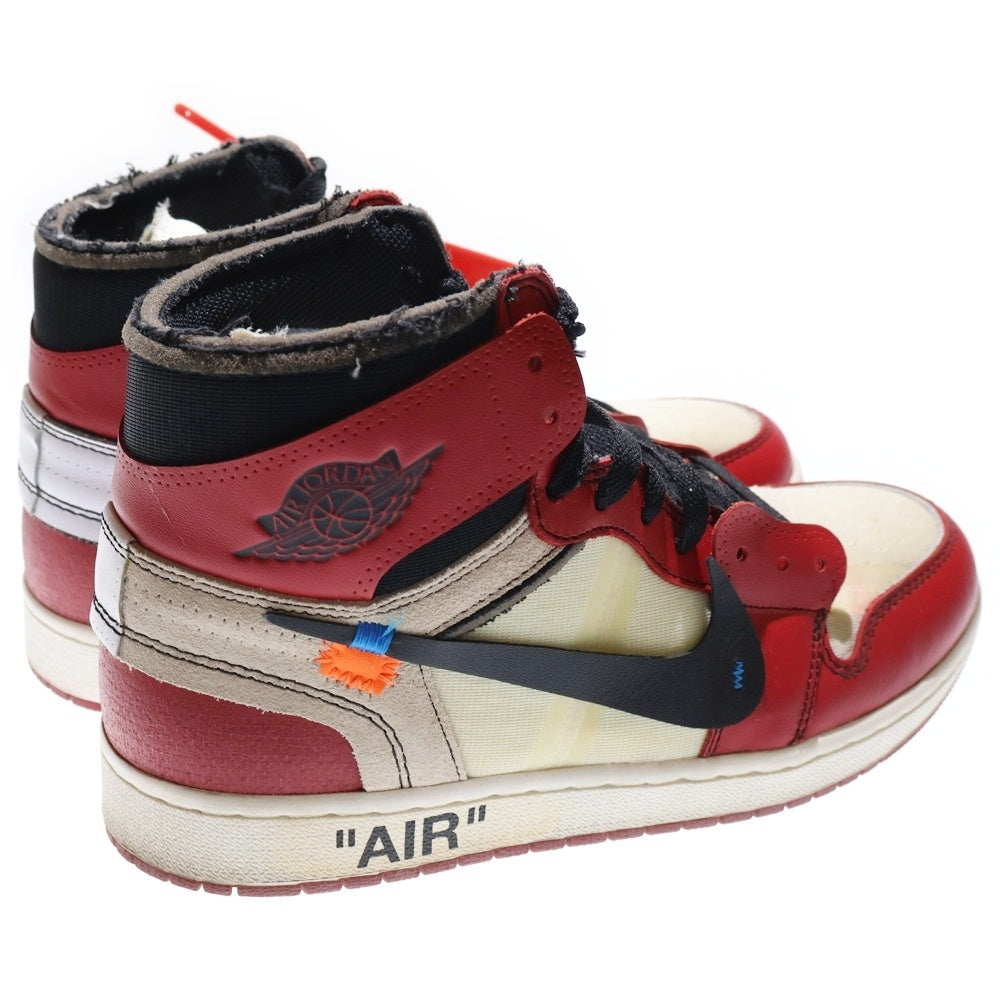 OFF-WHITE(オフホワイト) ×OFF-WHITE THE 10 AIR JORDAN 1 CHICAGO AA3834-101 オフホワイト ザテン エアジョーダンシカゴ ハイカットスニーカー US9.5/27.5cm ホワイト/レッド