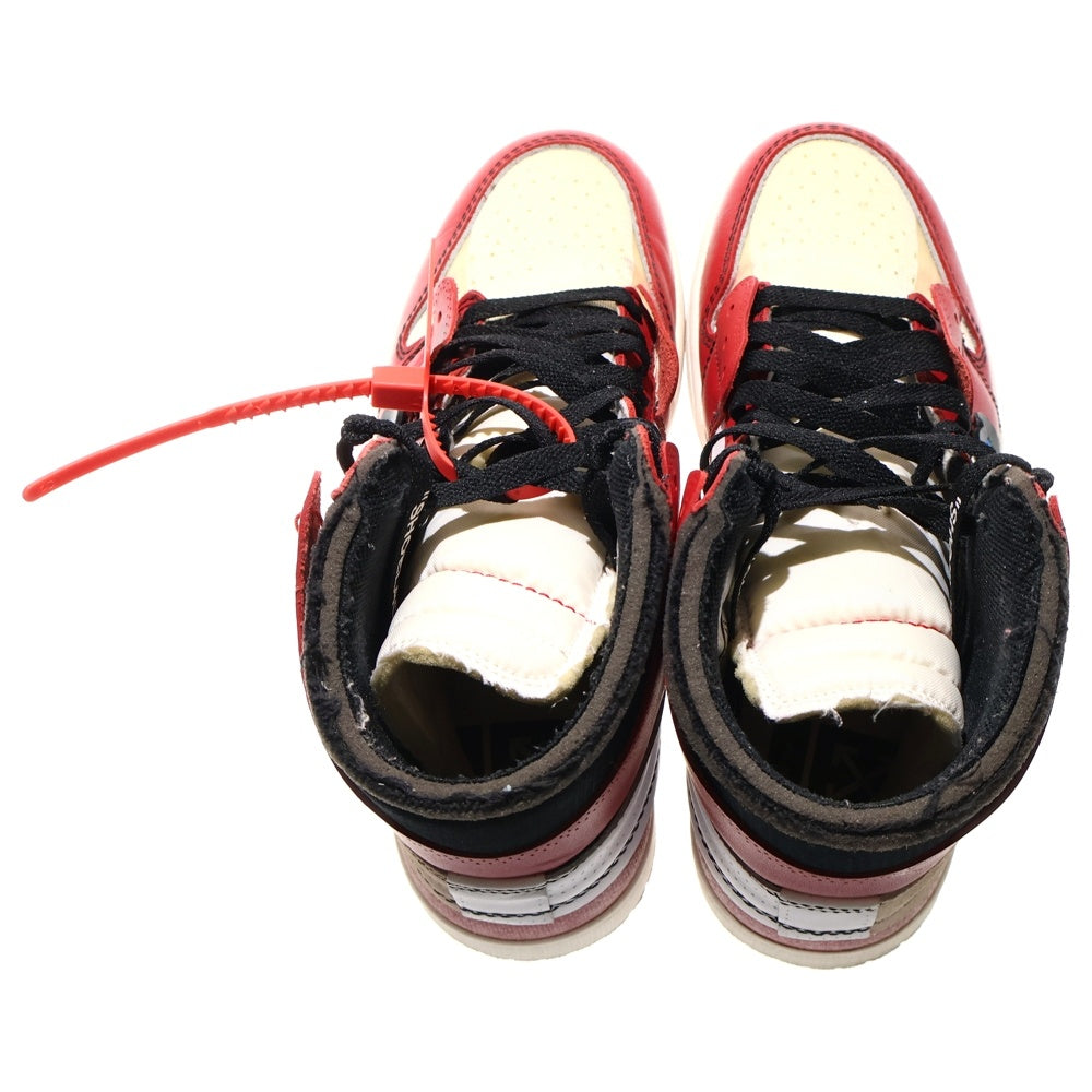 OFF-WHITE(オフホワイト) ×OFF-WHITE THE 10 AIR JORDAN 1 CHICAGO AA3834-101 オフホワイト ザテン エアジョーダンシカゴ ハイカットスニーカー US9.5/27.5cm ホワイト/レッド