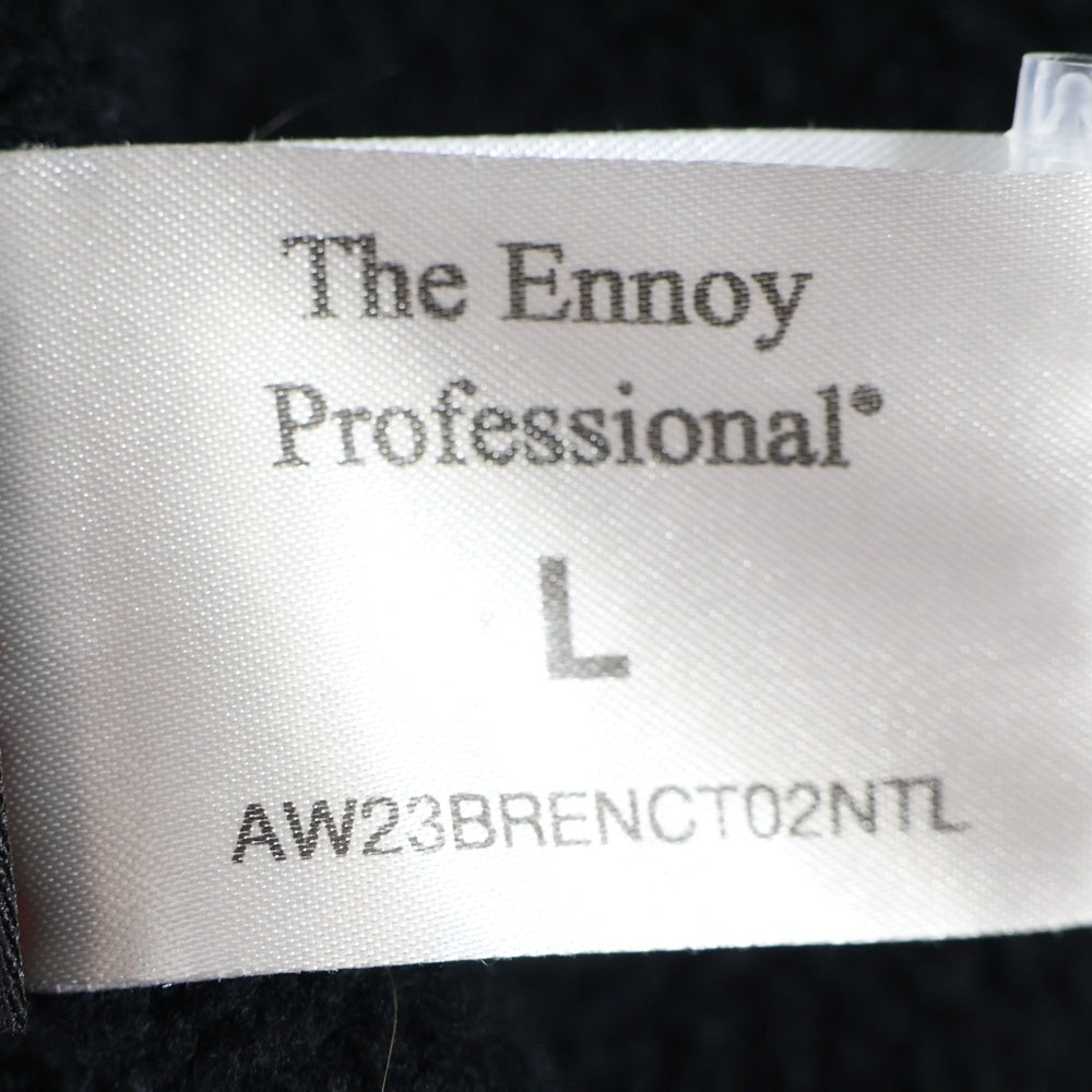 ENNOY(エンノイ) 23AW ×Netflix ネットフリックス ロゴ刺繍 プルオーバーパーカー ブラック