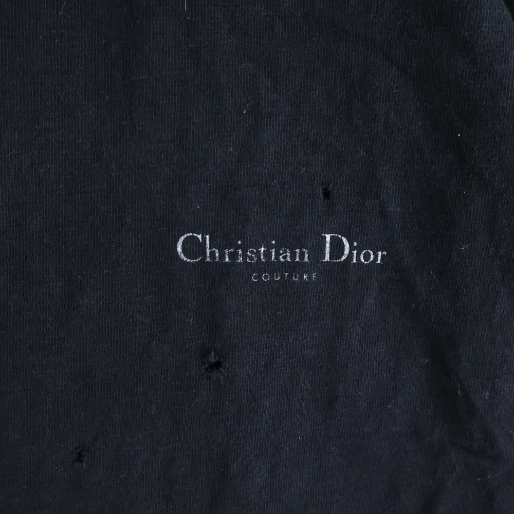 DIOR(ディオール) 23AW ダメージ加工 バックプリントロゴ コットン半袖Tシャツカットソー ホワイト 343J636A0849