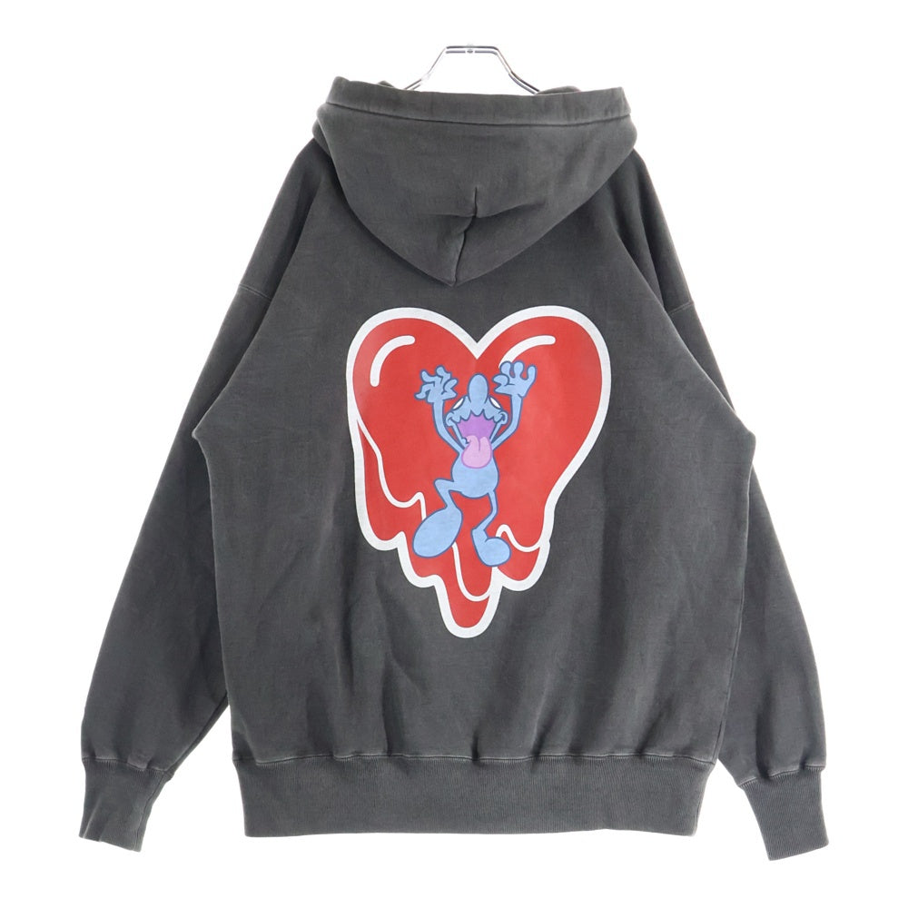 Emotionally Unavailable(エモーショナリー アンアヴェイラブル) × Coin Parking Delivery コインパーキングデリバリー フロントプリント フーディプルオーバーパーカー EU-YS1-0000-C03 ブラック