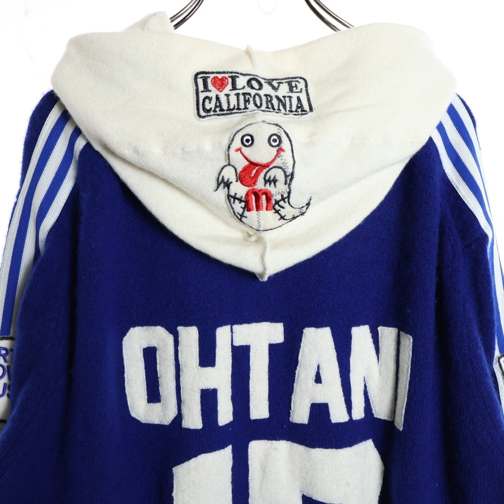 A Love Movement(ア ラブ ムーブメント) OHTANI LA 17 ジップアップ フーディ カシミアトラックジャケット ブルー