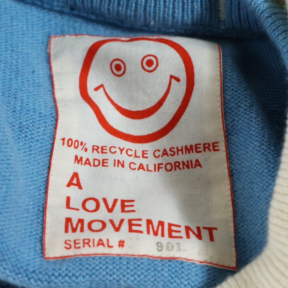 A Love Movement(ア ラブ ムーブメント) VOXXX Vネック カシミア ニットセーター ライトブルー