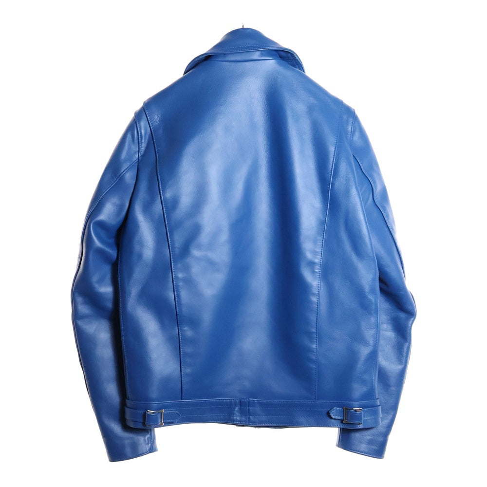 Lewis Leathers(ルイスレザー) CYCLONE サイクロン ホース ハイド ダブルライダース ジャケット ブルー 103MT-1612