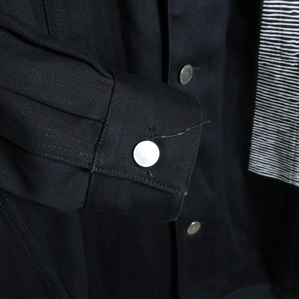 RAF SIMONS(ラフシモンズ) 21SS ARCHIVE REDUX グラフィックパッチオーバーサイズデニムシャツジャケット アーカイブレダックス ブラック A01-705-10133