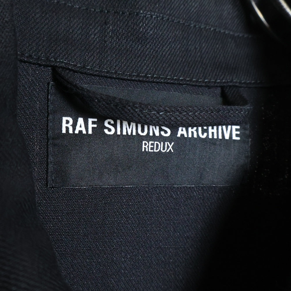 RAF SIMONS(ラフシモンズ) 21SS ARCHIVE REDUX グラフィックパッチオーバーサイズデニムシャツジャケット アーカイブレダックス ブラック A01-705-10133